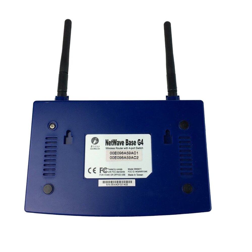 Wireless Computer Network Router Blitzz 4 Port Switch NetWave Base G4 11Mbps u A - Picture 8 of 10
